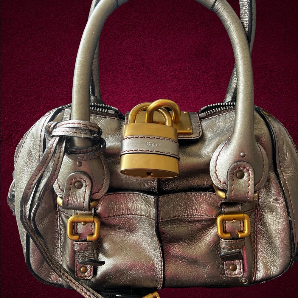 Metallic Silver Handbag